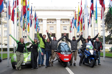 After exactly 80 driving days, the ZERO EMISSIONS RACE made it back to the UN in Geneva and completed the fastest round the world trip with electric cars!